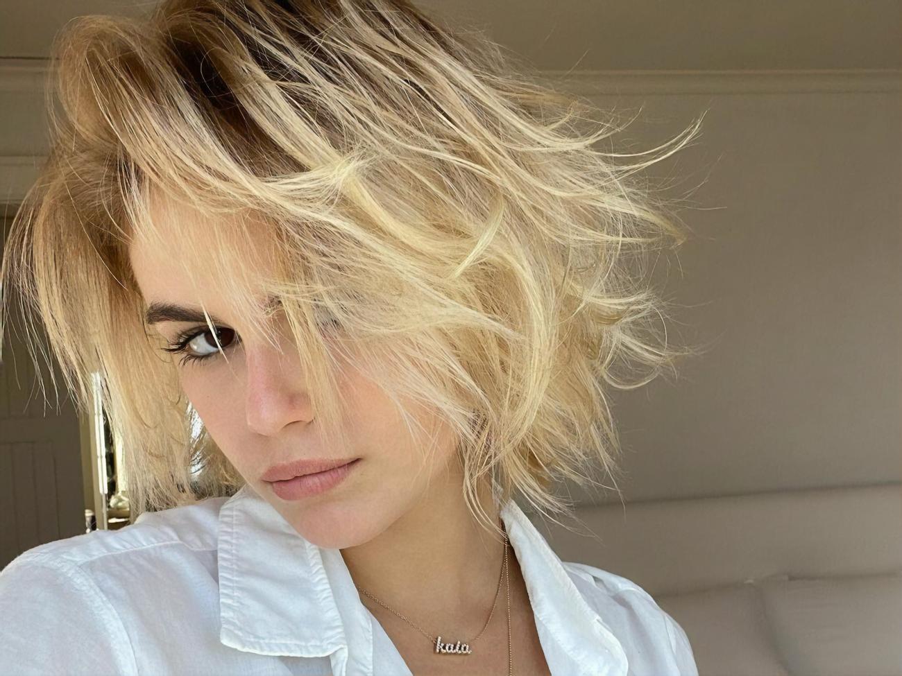 Гербер дебютувала як модель на показі дитячої колекції Versace дев'ять років тому