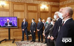 Подписание соглашения состоялось при участии Мишеля, который присоединился по видеосвязи