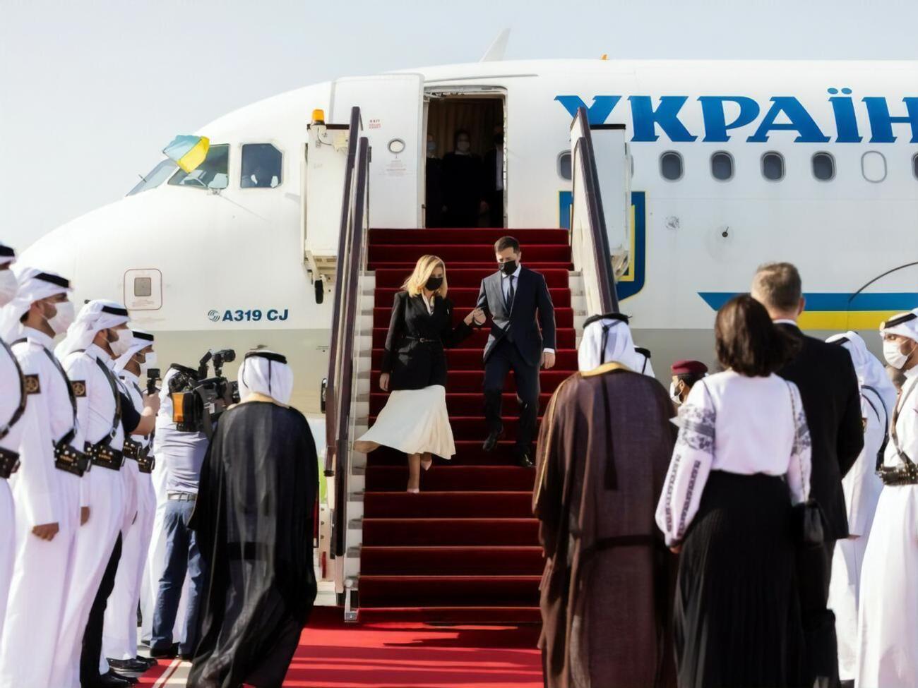 Зеленський із дружиною прибули до Катару 4 квітня