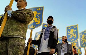 В центре Киева 28 апреля прошел марш в честь годовщины создания дивизии "Галичина"