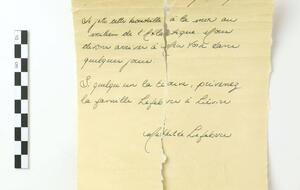 Автор письма от 13 апреля 1912 года – Матильда Лефевр из Франции