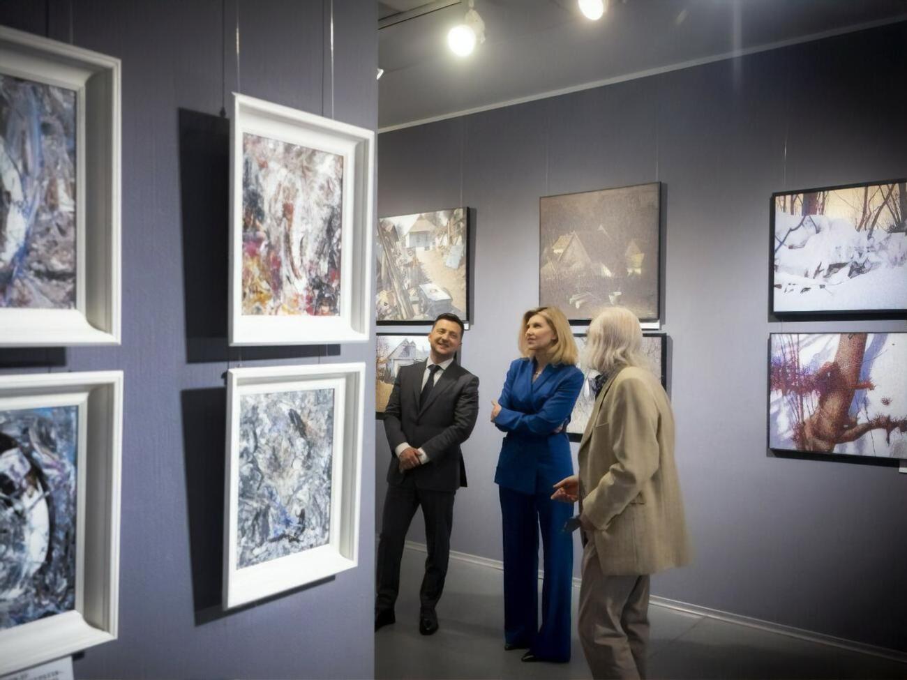 Зеленские посетили выставку Марчука