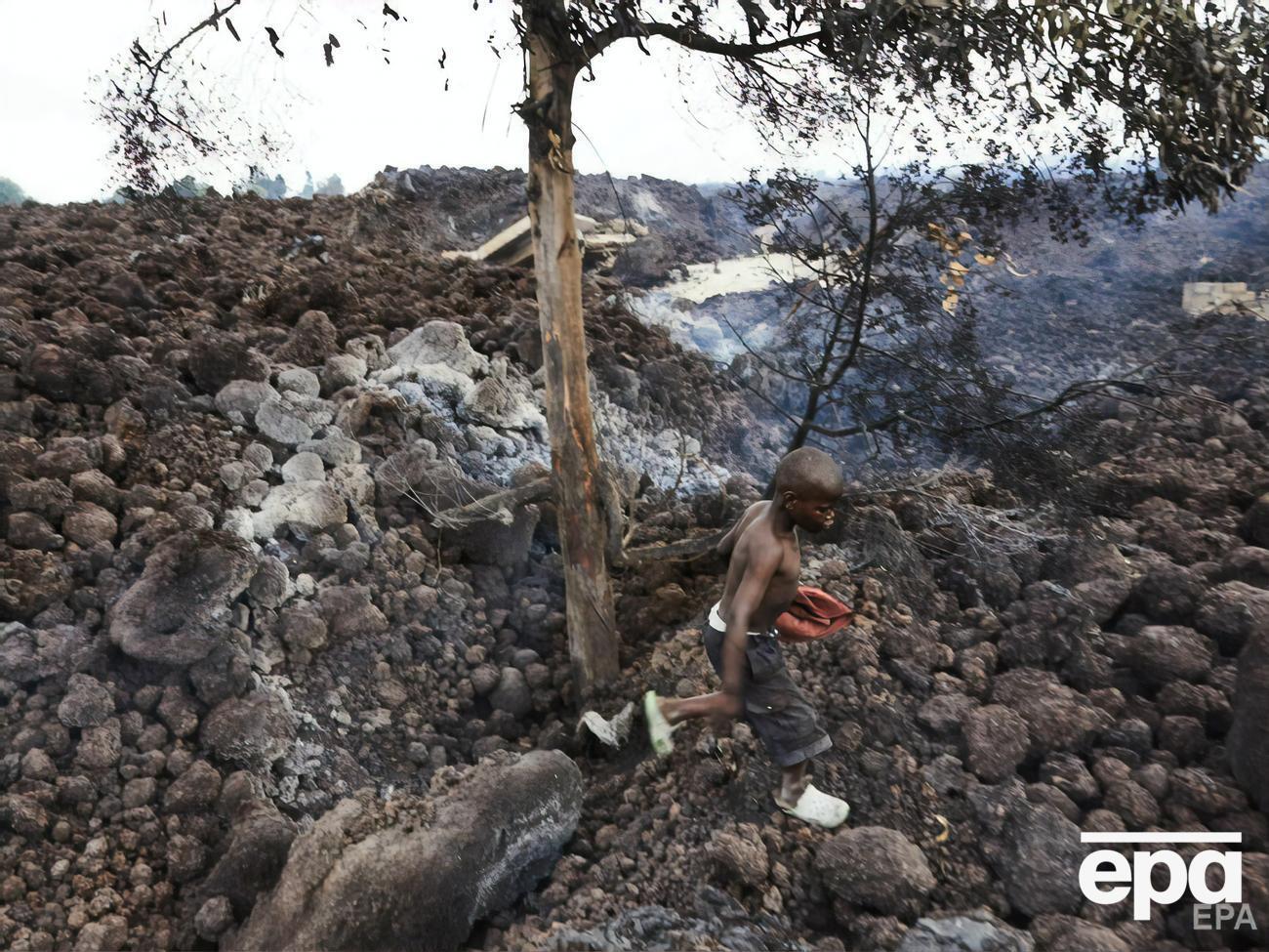 Через виверження вулкана Ньїрагонго Гому покинуло майже 400 тис. осіб