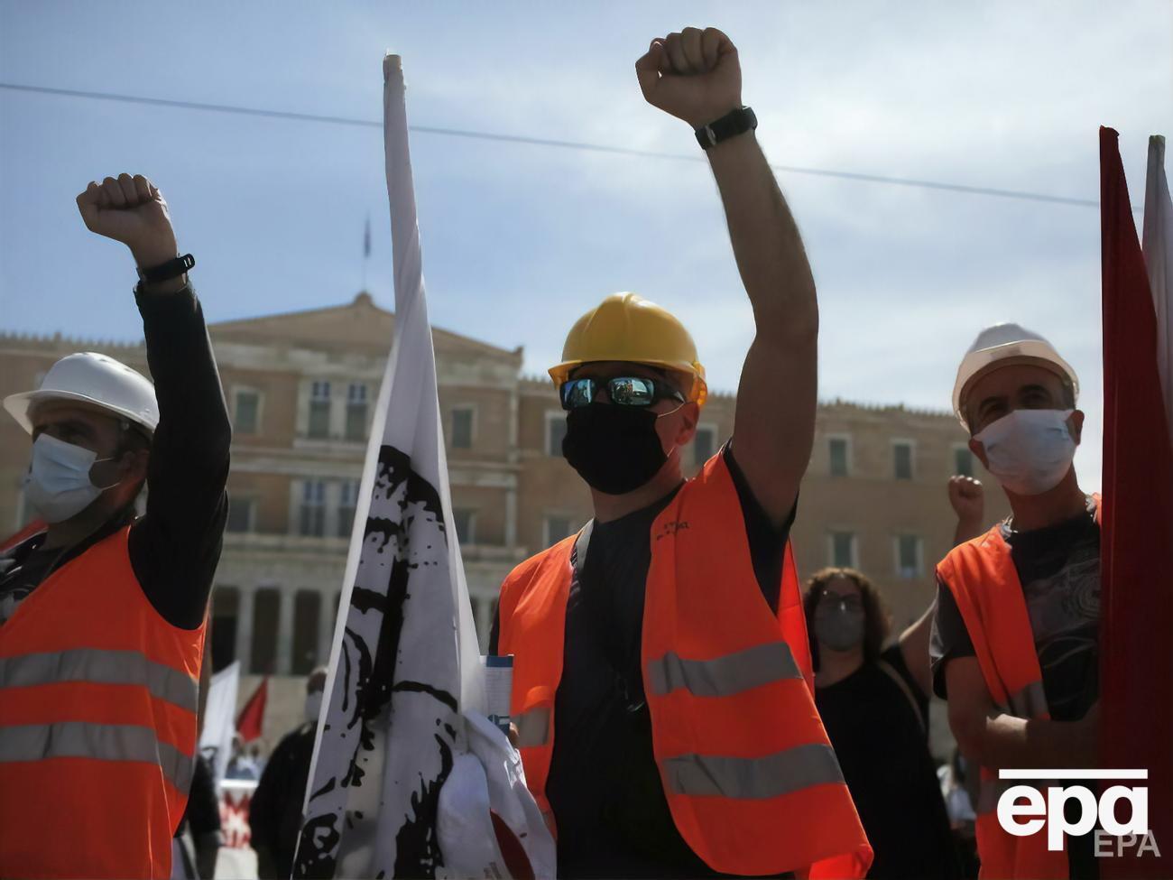 Профсоюзы Греции поддержали акции протеста