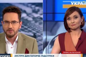 Лица ведущих телеканала после появления голой женщины в прямом эфире