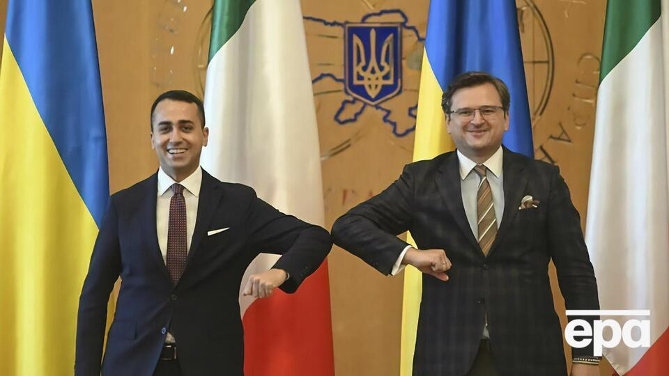 Ді Майо (ліворуч) на брифінгу з Кулебою заявив, що Італія підтримує введені проти РФ санкції