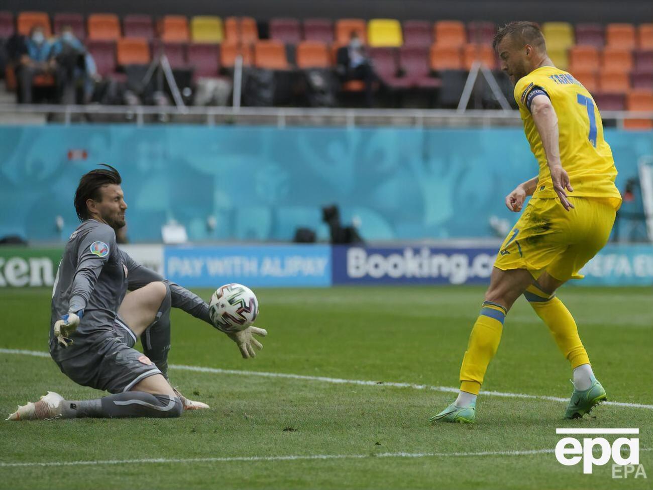 В матче против Северной Македонии Ярмоленко забил второй мяч на Евро 2020