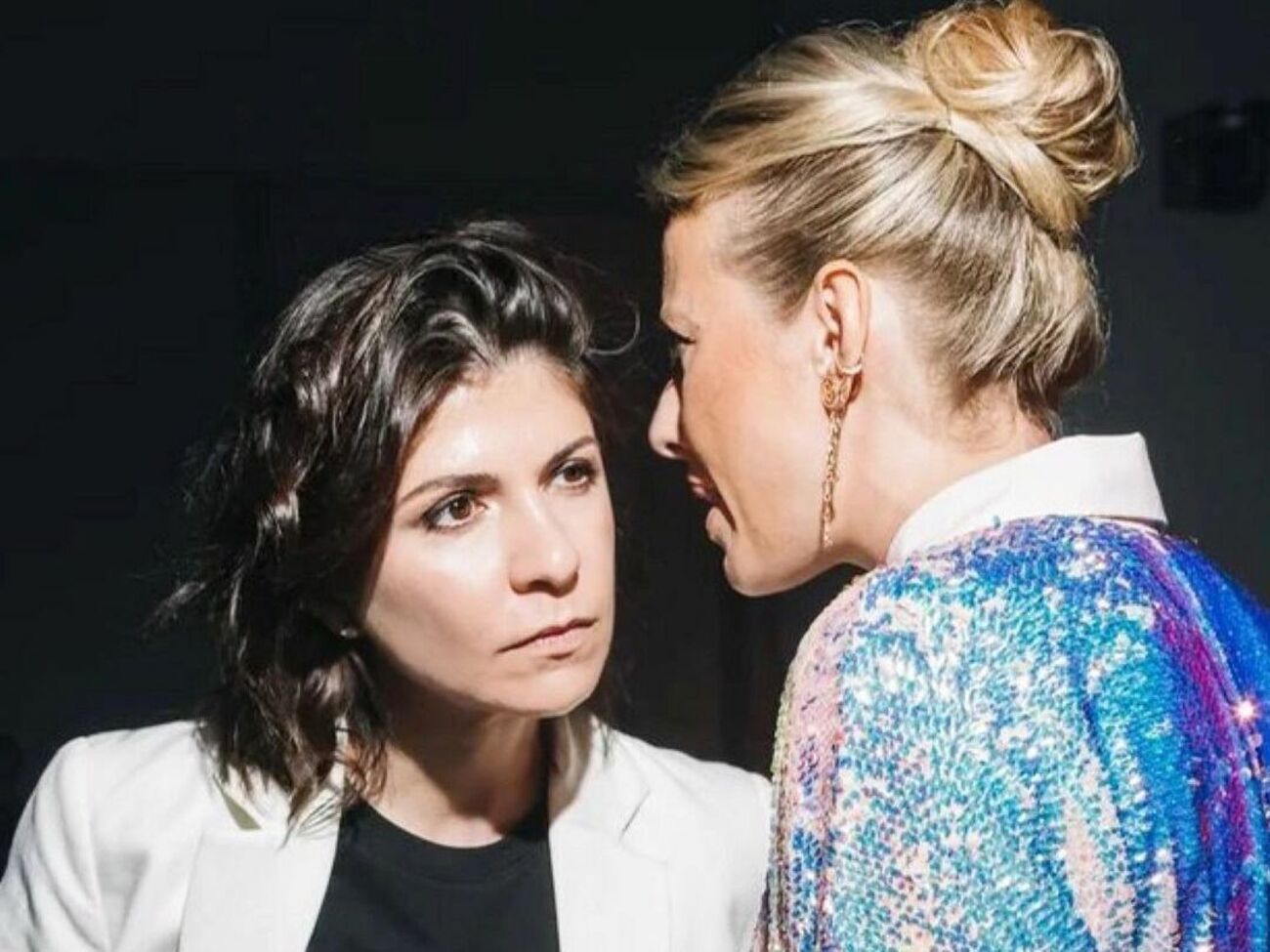 Нателла Крапивина и Ксения Собчак. Ведущая поддержала продюсера в недавнем конфликте с Филиппом Киркоровым