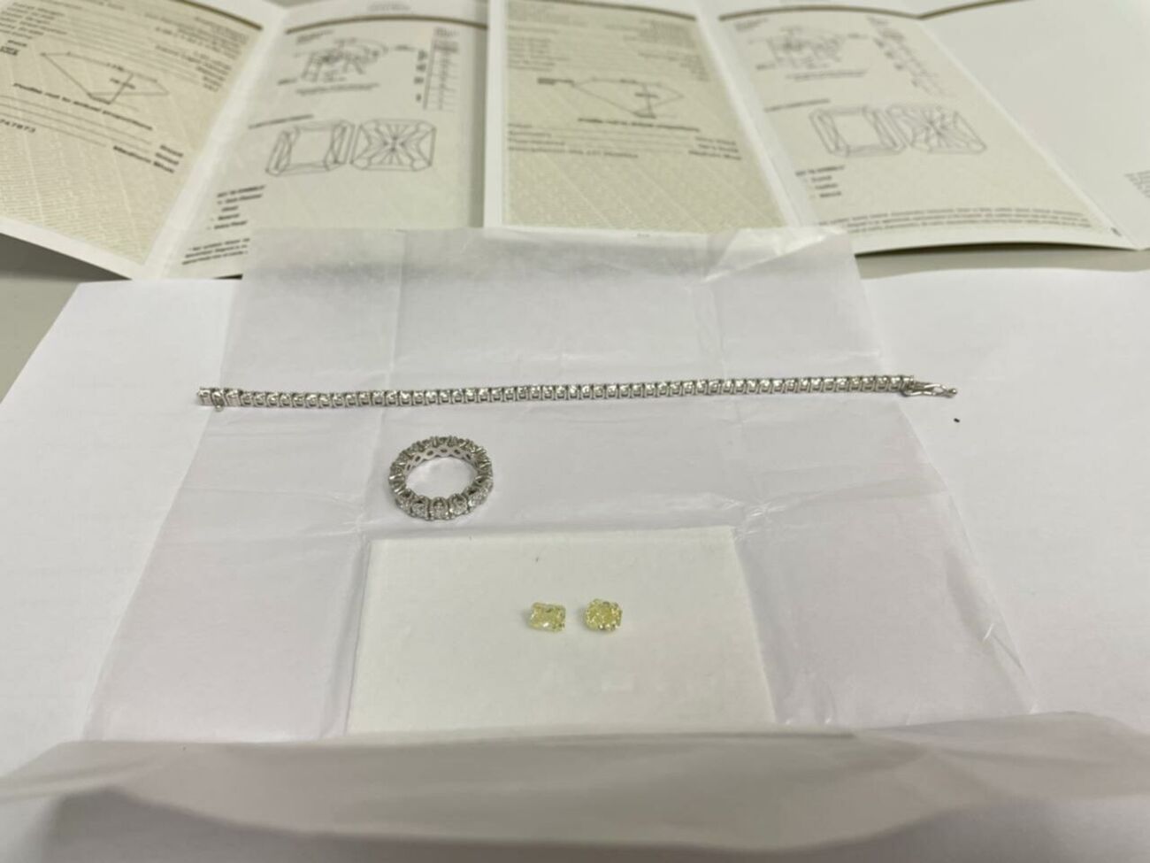 Драгоценности выявили при досмотре багажа и ручной клади