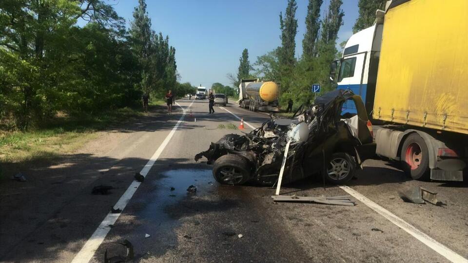 Авария произошла возле села Счастливое