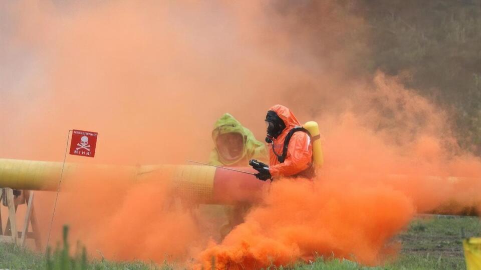 Напад на блокпост, пожежа і витік хімікатів. У Харківській області відбулися навчання поліції, ДСНС і Нацгвардії. Фоторепортаж