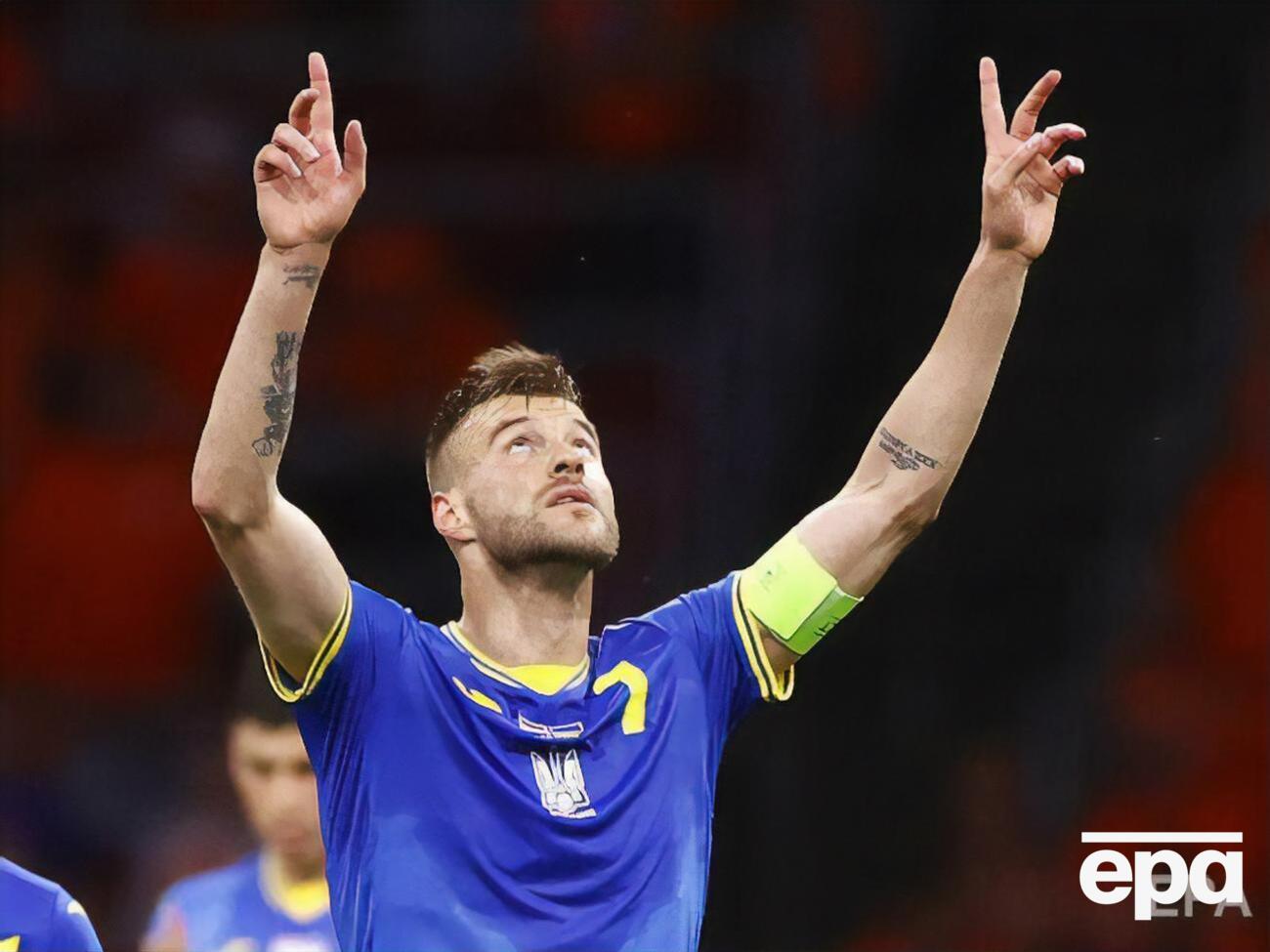 В матче против команды Нидерландов Ярмоленко забил первый мяч сборной Украины на Евро 2020