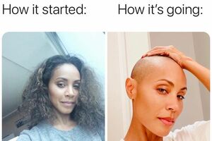 "До і після", – підписала свій знімок 49-річна Джада Пінкетт-Сміт