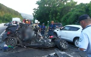 Грузовик съехал с дороги в лесные насаждения