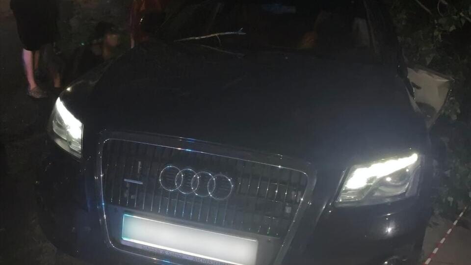 Машина судьи врезалась в дерево, сообщали в соцсетях