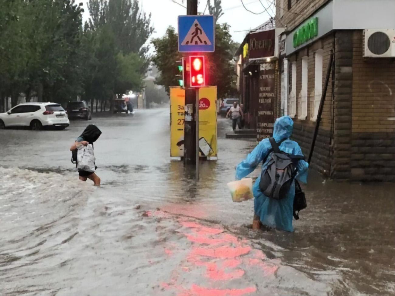 Уночі Бердянськ затопило