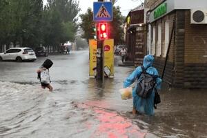 Ночью Бердянск затопило