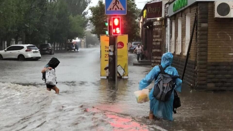 Ночью Бердянск затопило