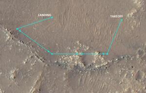 NASA опубликовало карту маршрута, преодоленного вертолетом