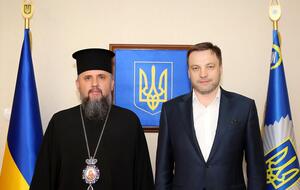 Монастырский и Епифаний (на фото), а также Онуфрий обсуждали мероприятия по случаю годовщины крещения Руси