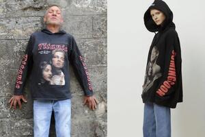 Слева на фото – герой проекта Slavik's Fashion, львовский бездомный Славик, на снимке справа – модель, которая демонстрирует одежду от Vetements