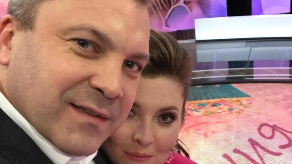 Попов и Скабеева ведут программу "60 минут" на государственном телеканале "Россия 1"