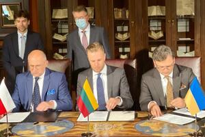 Рау, Ландсбергис и Кулеба в Вильнюсе подписали три документа