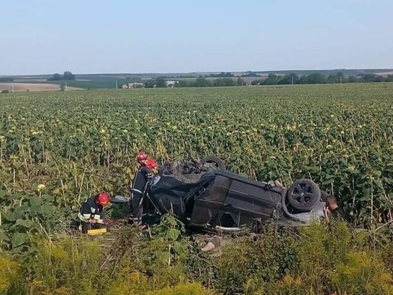 Автомобіль перекинувся