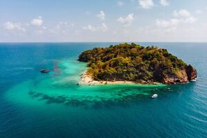 Диаметр нового острова около 1 км