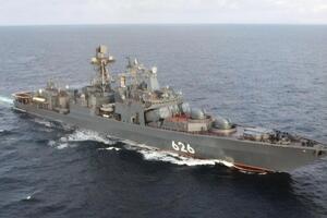 Большой противолодочный корабль "Вице-адмирал Кулаков" (на фото) и буксирное судно "Алтай" должны были зайти в испанский порт на трехдневную стоянку