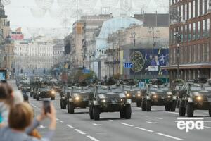 Военный парад сегодня будет ключевым событием в Киеве (на фото – репетиция парада, которая прошла 18 августа)