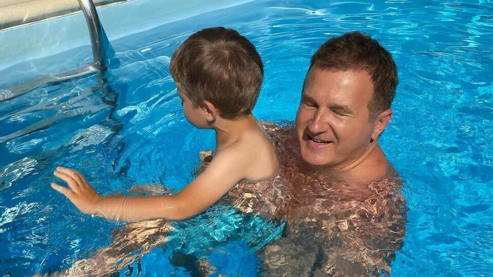 Юрій Горбунов зі старшим сином Іваном. 19 серпня в телеведучого народився другий син