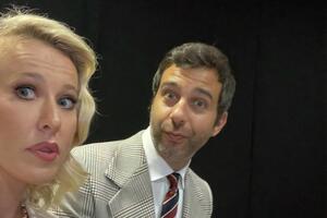 Ургант и Собчак после предложения Блиновской "пососаться" переглянулись, но выполнять просьбу не стали