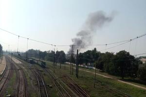 Над Авдеевкой видны клубы черного дыма