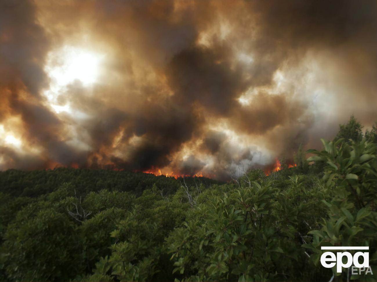 Пожары вблизи Афин продолжаются уже несколько дней