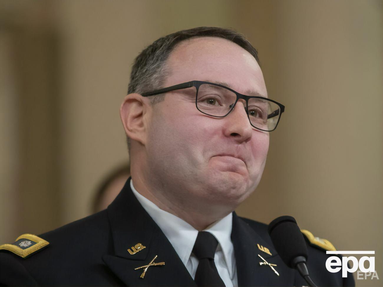 Виндман давал показания в Конгрессе в рамках процесса по импичменту Трампа