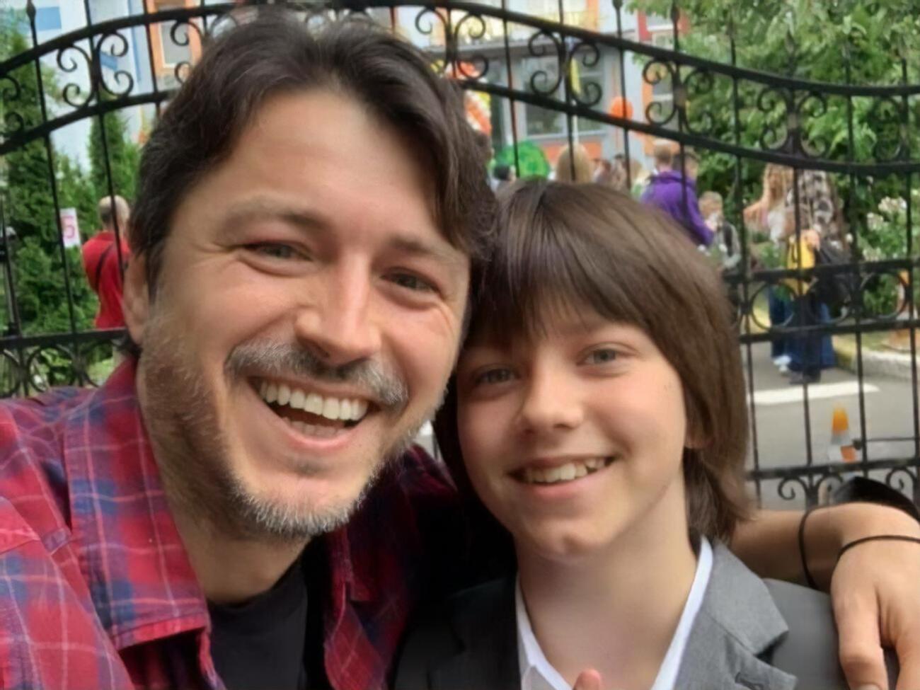 1 сентября Притула проводил сына в школу