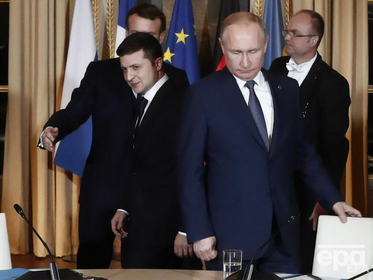 Путин (справа) и Зеленский (слева) встречались лично только раз – в декабре 2019 года