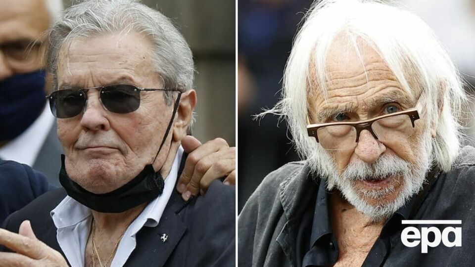 Делон (ліворуч) і Рішар (праворуч) прийшли на церемонію 10 вересня