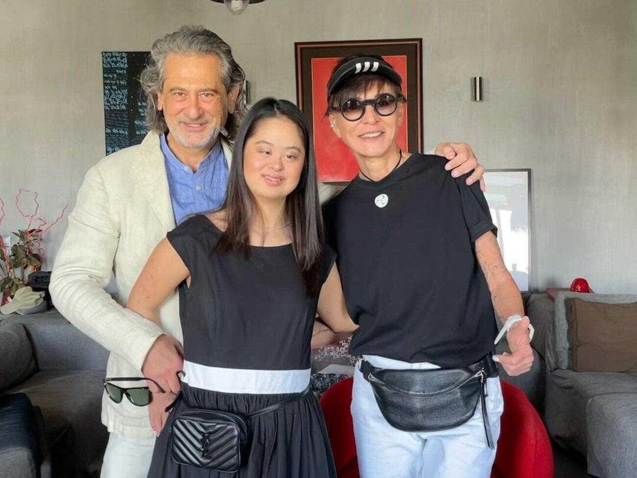 Сиротинський (ліворуч) був четвертим чоловіком Хакамади. У шлюбі в пари народилася донька Марія (у центрі)