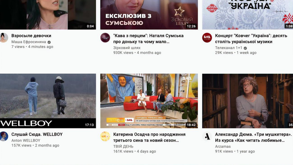 Цього разу чотири з п'яти відео рейтингу так чи інакше пов'язані з українським контентом