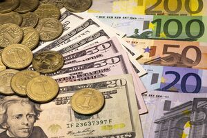 Гривна замедлила падение к доллару и продолжила понижаться к евро