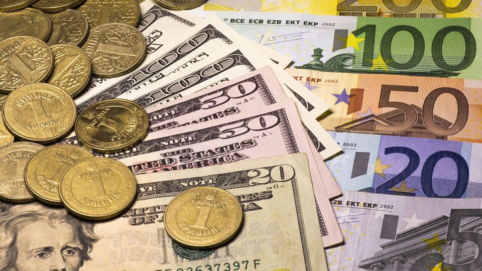 Гривна замедлила падение к доллару и продолжила понижаться к евро