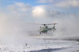 Тепловизионная камера вертолета позволяет обнаружить транспортное средство на расстоянии до 20 км