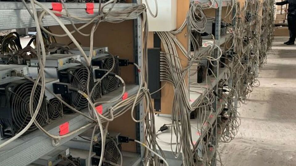 Під час обшуків правоохоронці виявили понад 100 одиниць комп'ютерної техніки та обладнання для майнінгу криптовалют