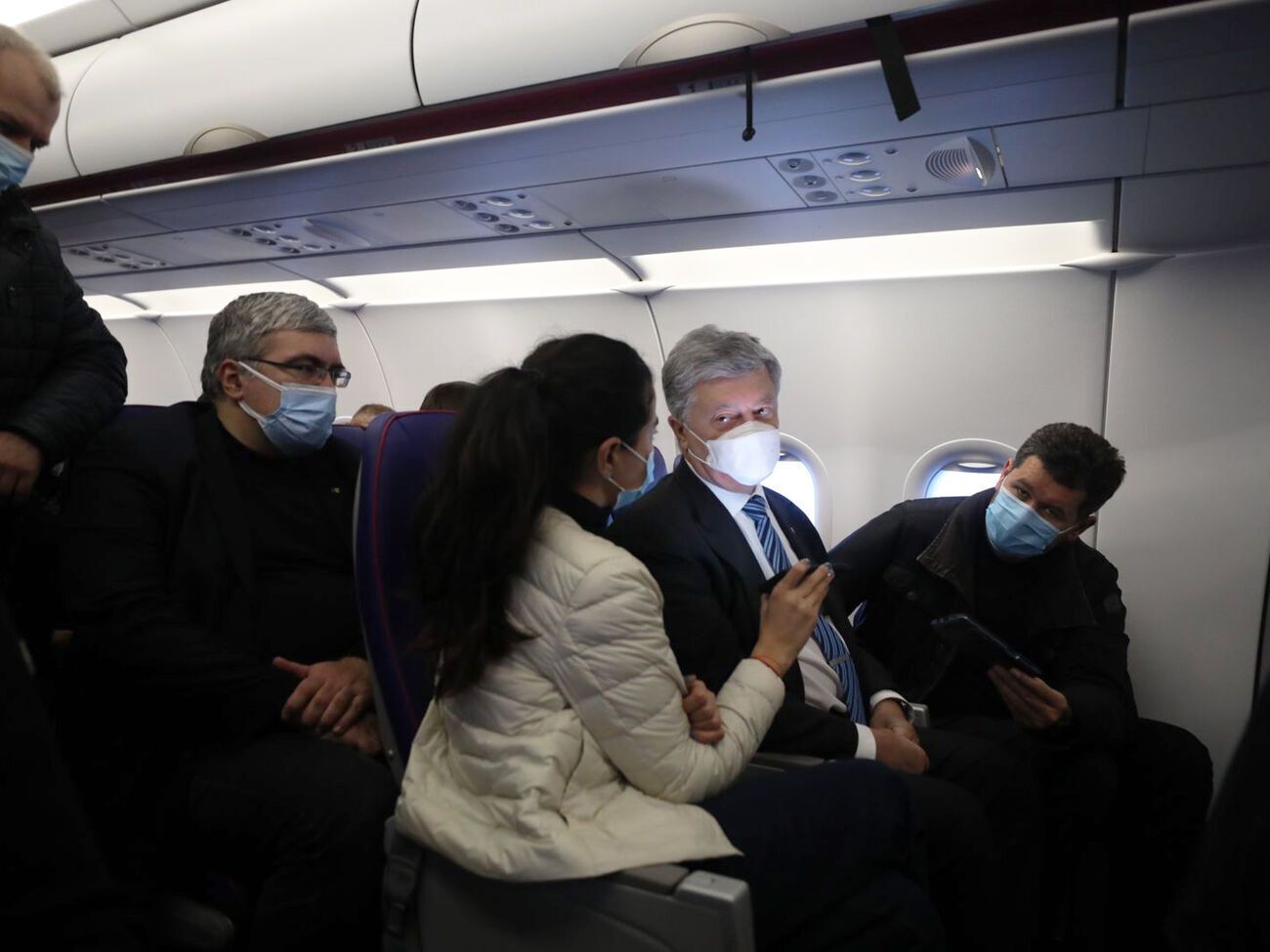 Порошенко давал интервью на борту самолета