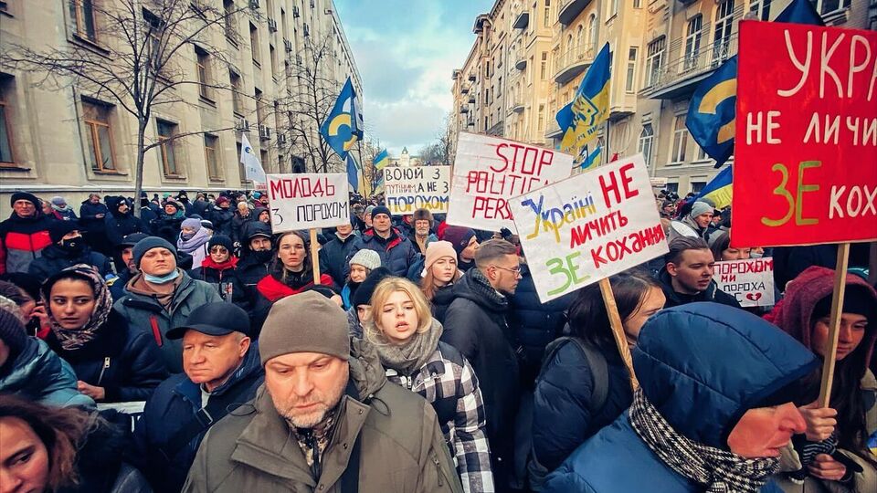 Акция сторонников Порошенко у ОП уже завершилась