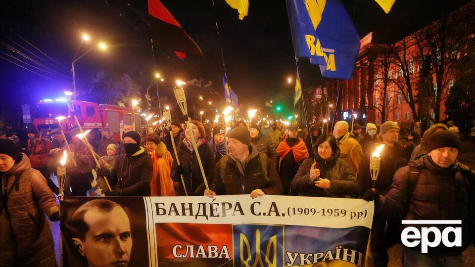 У Києві відбувся смолоскипний хід на честь дня народження Бандери