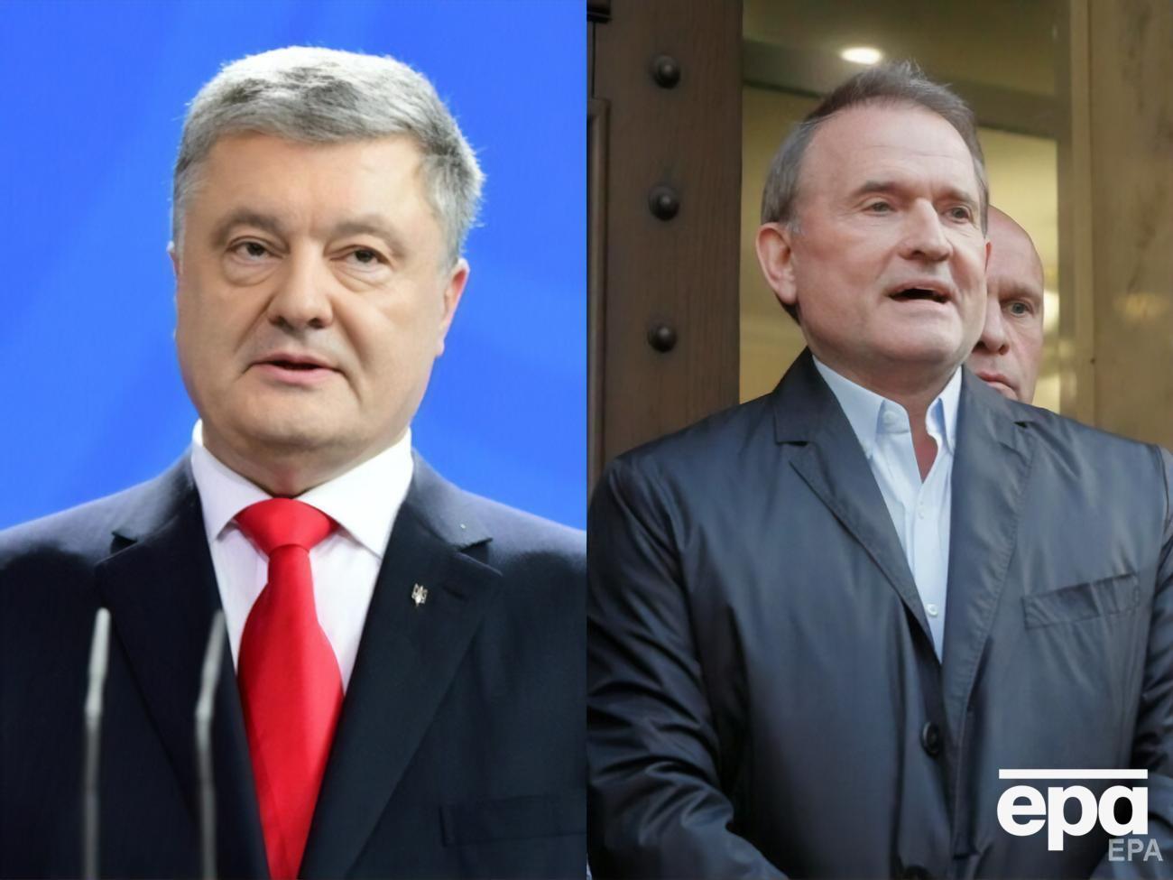 Порошенко (ліворуч) і Медведчук (праворуч) фігурують у справі про постачання вугілля з ОРДЛО