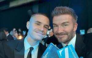 У Ромео и Дэвида Бекхэма одинаковые тату на шее – крест с крыльями ангела